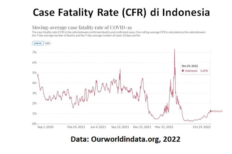 Data Case Fatality Rate (CFR) di Indonesia 