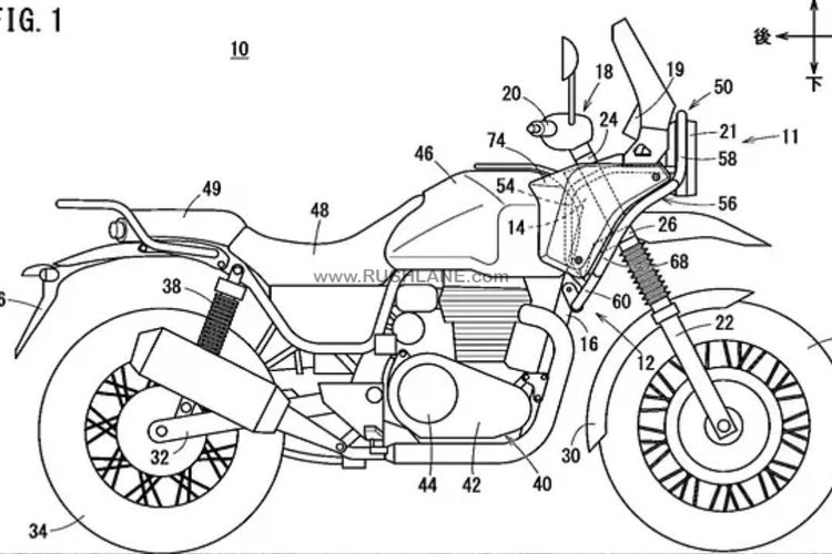 Gambar paten motor baru Honda CB350 ADV