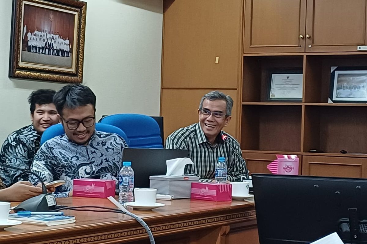 Direktur Eksekutif Asosiasi Pertekstilan Indonesia (API) Danang Girindrawardana saat ditemui di kantor Kementerian Perindustrian (Kemenperin), Jakarta, Senin (3/6/2024).