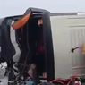 Bus Miyor Padang-Jakarta Kecelakaan di Tol Kayuagung, 1 Tewas, 4 Luka-Luka