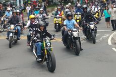 Konvoi di Bandung, Lampu Motor Baru Jokowi Sudah Menyala