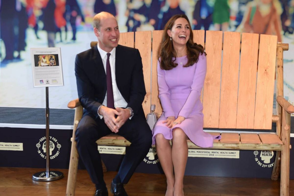 Kate Middleton dan Pangeran William saat menghadiri KTT  kesehatan mental