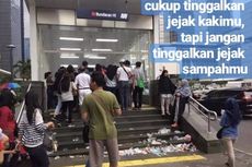 Viral Sampah Berserakan di Stasiun Bundaran HI, Ini Tanggapan PT MRT