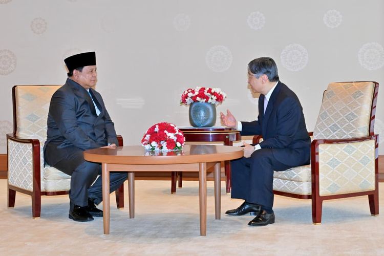 Prabowo Temui Kaisar Naruhito di Istana Kekaisaran Jepang, Ditutup Jamuan Makan Siang