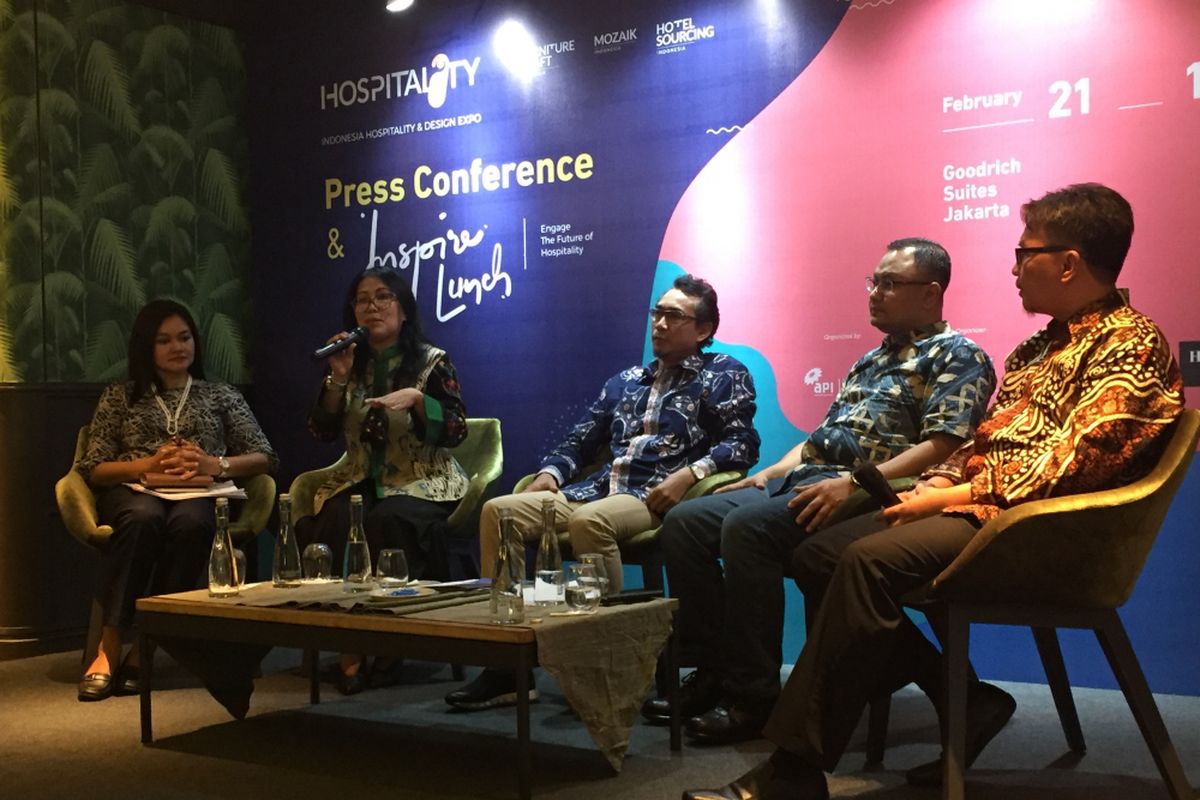 Press conference Hospitality 2019 di Jakarta, Kamis (21/2/2019).