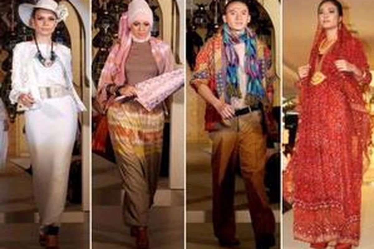 Dari kiri ke kanan: koleksi Musa Widyatmodjo, Dian Pelangi, Sonny Muchlison, dan Ghea Panggabean.