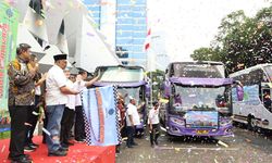 Kembali Gelar Mudik Bersama 2024,  Kemenaker Lepas 330 Pemudik ke Jambi
