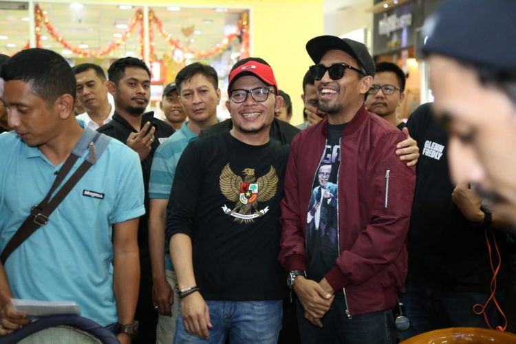 Menteri Ketenagakerjaan (Menaker) M Hanif Dhakiri saat menghadiri acara musik bertajuk Seni Sebagai Pemersatu Bangsa di Depok, Jawa Barat, Sabtu (16/2/2019) kemarin.