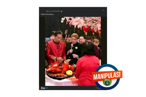 INFOGRAFIK: Manipulasi Foto Hidangan Babi Guling Disajikan di Depan Jokowi
