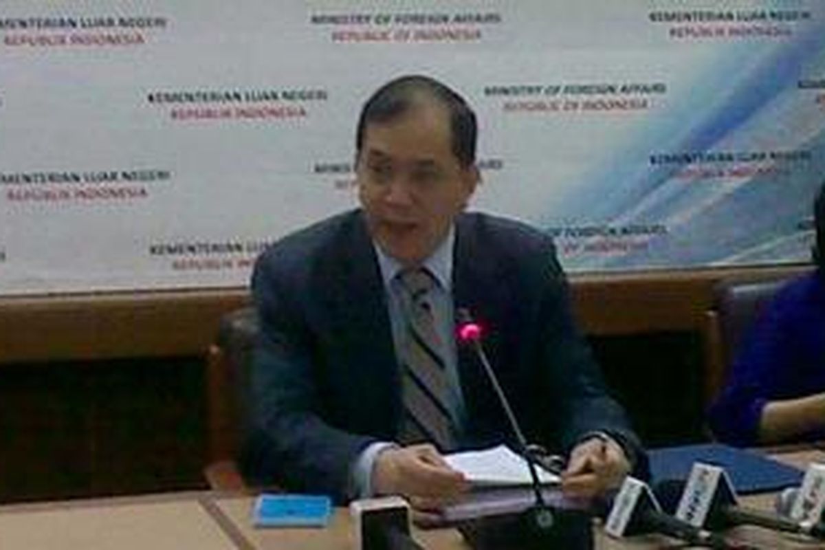 Juru Bicara Michael Tene dalam jumpa pers Kementerian Luar Negeri.