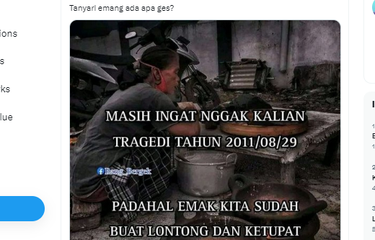 Tangkapan layar twit soal hari raya Idul Fitri 2011