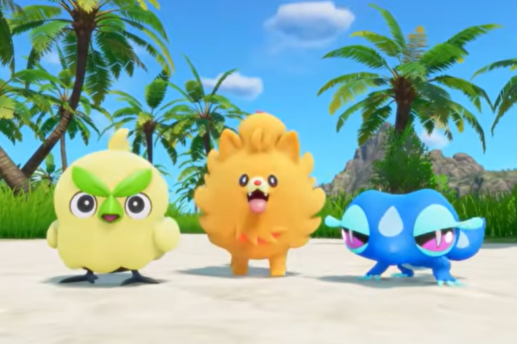 Tiga Pokemon starter baru Browt, Pombon, dan Gecqua di Pokemon Winds and Waves.