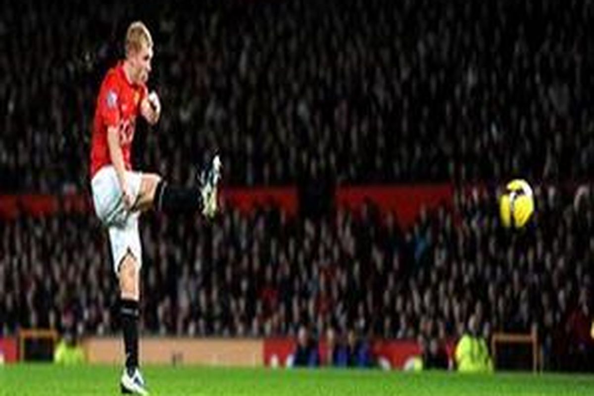 Gelandang Manchester United, Paul Scholes.