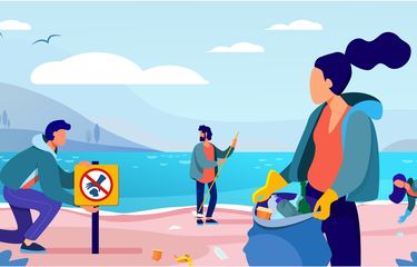 Ilustrasi menjaga kebersihan air