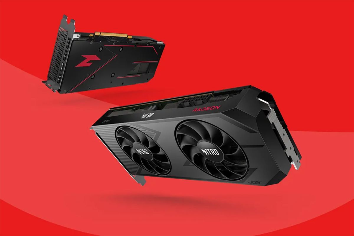 Ilustrasi produk kartu grafis Radeon RX 7600 XT dari salah satu rekanan AMD