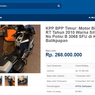 Lelang Moge BMW R1200RT, Limit Rp 200 Jutaan