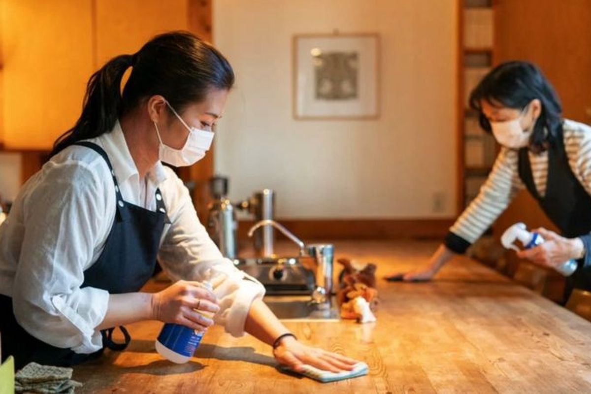 Ilustrasi restoran di Tokyo.