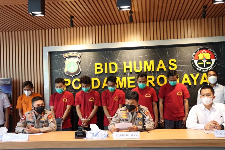 Rilis Penangkapan Para Pelaku Curanmor di Tangerang Selatan di Polda Metro Jaya