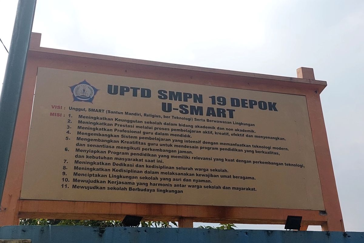 SMPN 19 Depok di Pancoran Mas, Kota Depok, Rabu (17/7/2024).