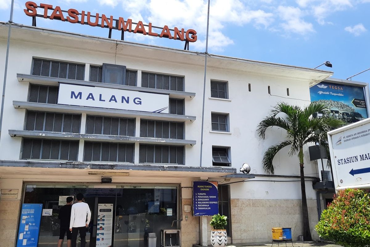 Suasana Stasiun Malang pada Jumat (19/3/2021)