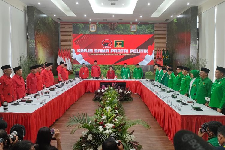 Pertemuan silaturahmi sekaligus pembahasan kerja sama politik antara PDI Perjuangan dan PPP. 