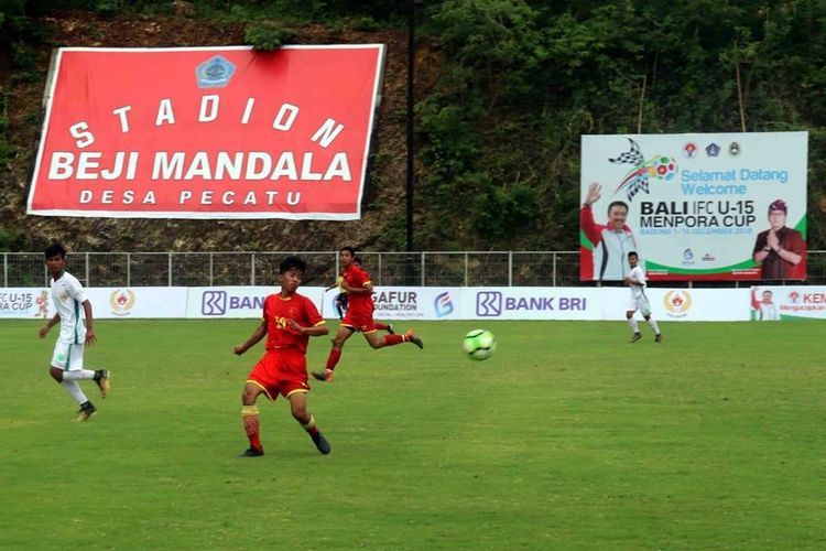 Gelaran Bali UFC U-15 menpora Cup di Stadion Beji Mandala, Desa Pecatu, Kecamatan Kuta Selatan, Badung 