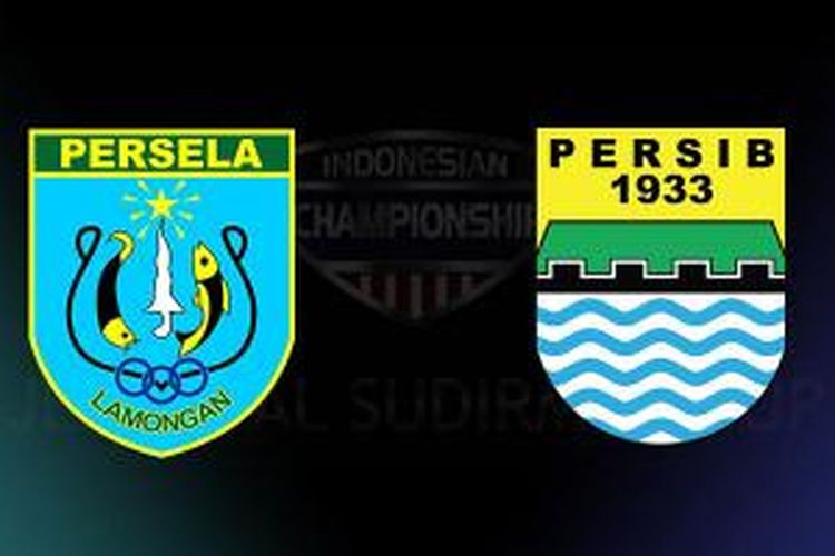 Grafis Persela Lamongan versus Persib Bandung. 