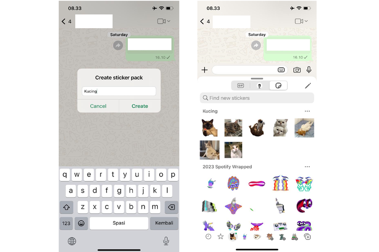 Ilustrasi cara membuat paket stiker WhatsApp.