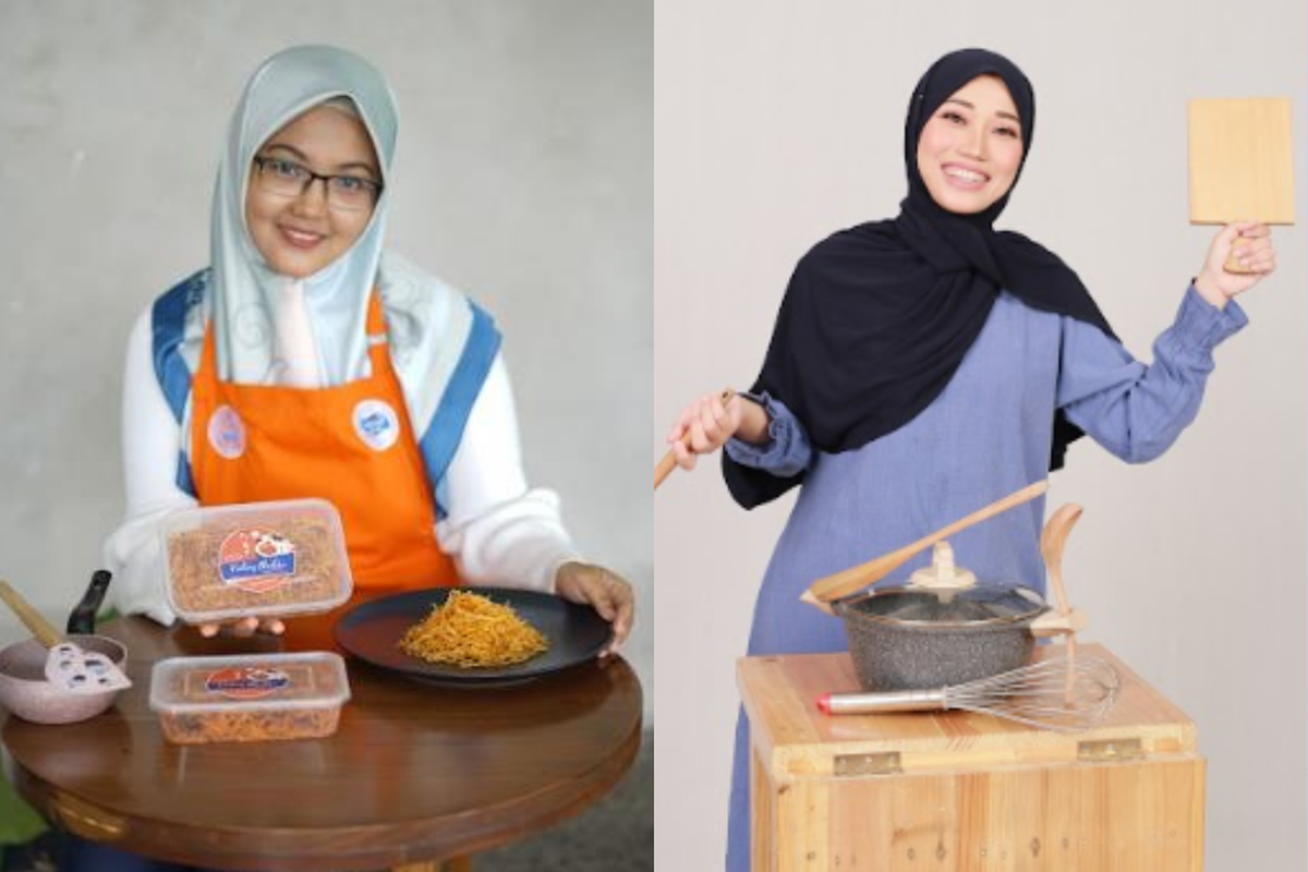 Peserta program Dapur Ibu Bersama yang merupakan bagian dari program Kedai Kreatif Susu Kental Manis Frisian Flag&reg;: Bersama Majukan UMKM Indonesia.