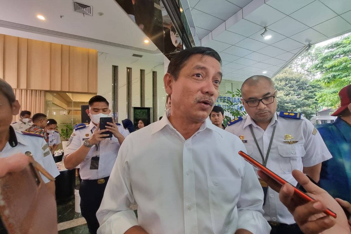 Direktur Jenderal Perhubungan Darat Kemenhub Hendro Sugiatno saat ditemui di Gedung Kementerian Perhubungan, Jakarta, Senin (5/6/2023).