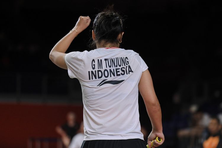 Tunggal putri Indonesia, Gregoria Mariska Tunjung, saat bertanding melawan wakil India, Pusarla V Sindhu, pada semifinal Malaysia Masters 2023 di Axiata Arena, Kuala Lumpur, Sabtu (27/5/2023).