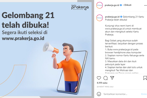 [POPULER MONEY] Kartu Prakerja Gelombang 21: Cara Daftar, Jumlah Kuota, dan Cara Lolos Seleksi