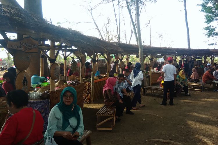 Suasana Pasar Digital Telaga Jonge, Semanu, Gunungkidul, DI Yogyakarta, Jumat (26/10/2018).