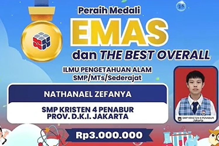 5 Siswa SMPK Penabur Jakarta Raih Medali OSN 2026, 1 Siswa Jadi The Best Overall 