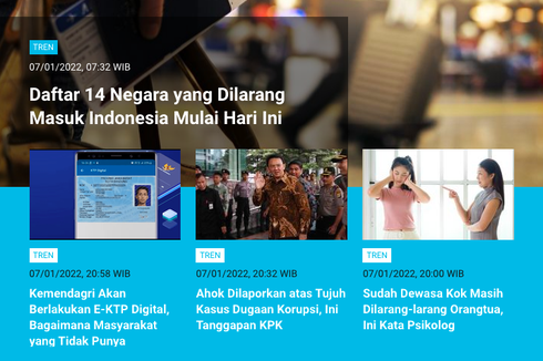 [POPULER TREN] Daftar 14 Negara yang Dilarang Masuk Indonesia | Ramai soal Kartu Keluarga Bentuknya Mirip KTP