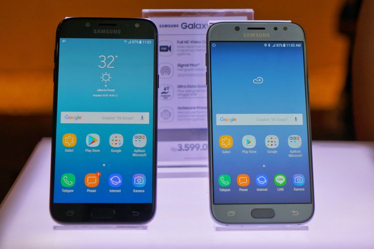 Tampak depan Samsung Galaxy J5 Pro                                