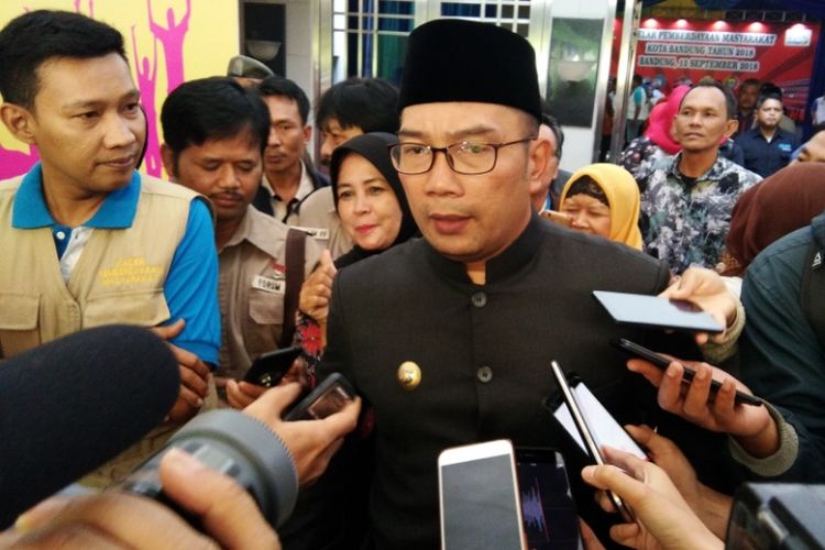 Gubernur Jabar Ridwan Kamil saat ditemui di Gedung Sabuga, Bandung, Kamis (13/9/2018).