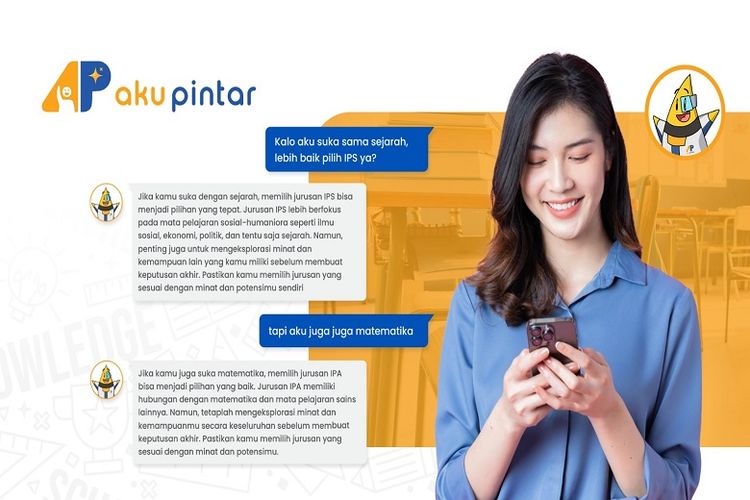 Teknologi AI Chatbot Asterbot dari Aku Pintar dapat menjadi sosok teman bagi pelajar. Teknologi ini mampu menjawab pertanyaan siswa serta dijadikan teman untuk berbagi cerita layaknya konselor, tanpa dipungut biaya