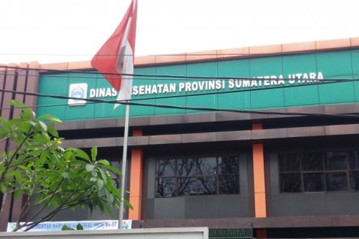 Kantor Dinas Kesehatan Pemprov Sumut di Jalan Prof HM Yamin, Rabu (25/1/2017).