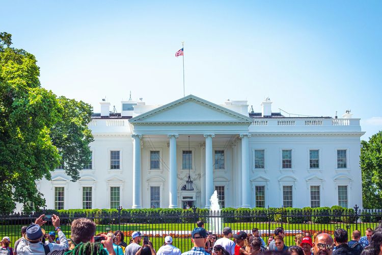 Ilustrasi Gedung Putih di Washington DC, Amerika Serikat. 