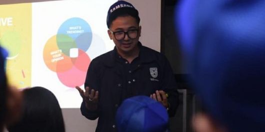 Workshop Cara Membuat Konten Asian Games 2018 Dengan Samsung Galaxy J Series, (Minggu 19/8/2018) di Jakarta, dipandu oleh Edho Zell, seorang social media influencer.