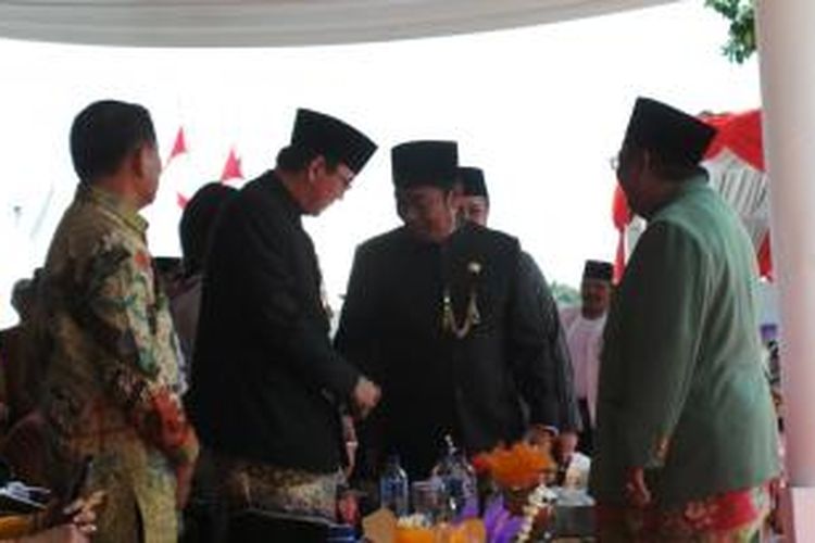 Gubernur DKI Jakarta Basuki Tjahaja Purnama dan Wakil Ketua DPRD DKI Abraham Lunggana.