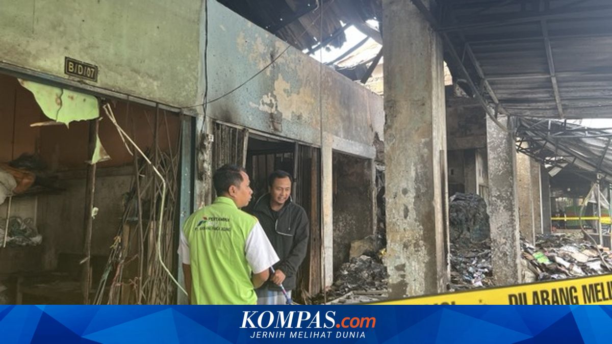 Polisi Pasang Police Line, Penyebab Kebakaran Pasar Agrobis Babat Masih Diselidiki