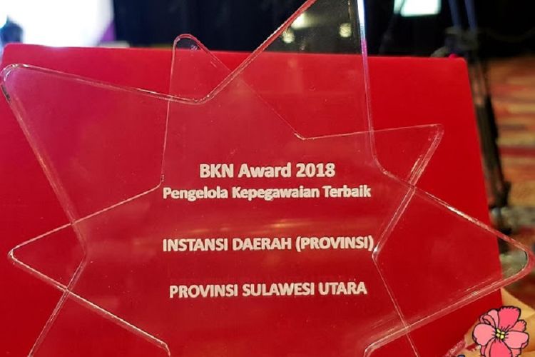 Pemerintah Provinsi Sulawesi Utara menerima BKN Award 2018