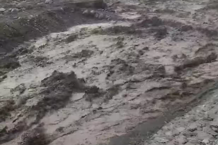 Banjir lahar Gunung Semeru di Lumajang, Rabu (31/1/2024)