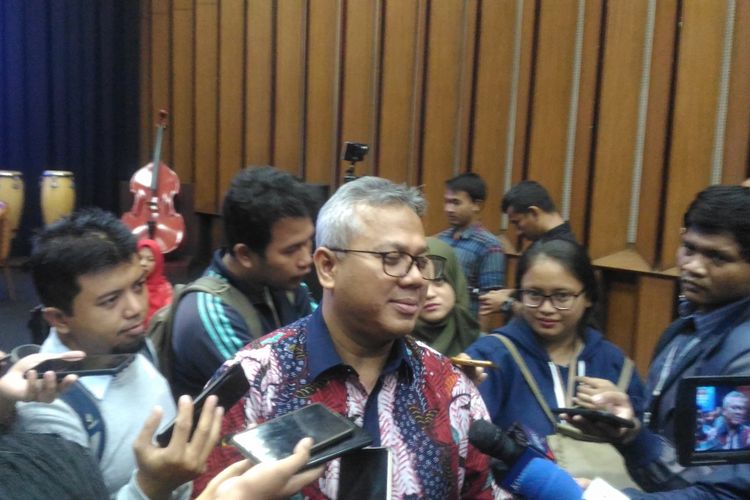 Ketua KPU Arief Budiman saat ditemui di Gedung RRI, Jakarta, Selasa (29/1/2019). 