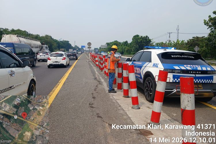 Contraflow KM 55-65 Tol Japek Dihentikan, Lalu Lintas Kembali Normal