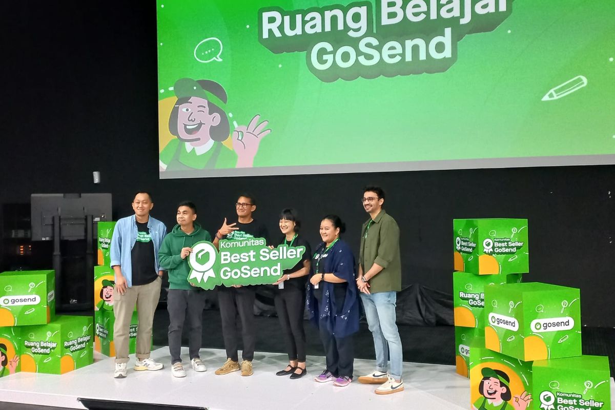 Konferensi pers peresmian Ruang Belajar GoSend untu Pelajari Tren dan Strategi Kreasi Konten jelang Ramadan, Rabu (15/3/2023)