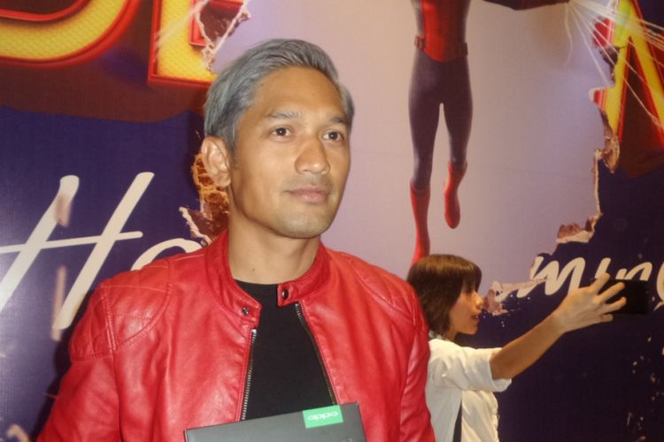 Ibnu Jamil hadir dalam acara pemutaran perdana film Spiderman Homecoming di Gandaria City XXI, Jakarta Selatan, pada Selasa (4/7/2017).