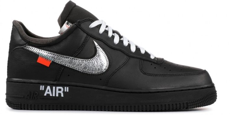 Sneaker kolaborasi Off White X Nike Air Force 1 Low Black.